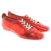 Emporio Armani Trainers Leather in Red