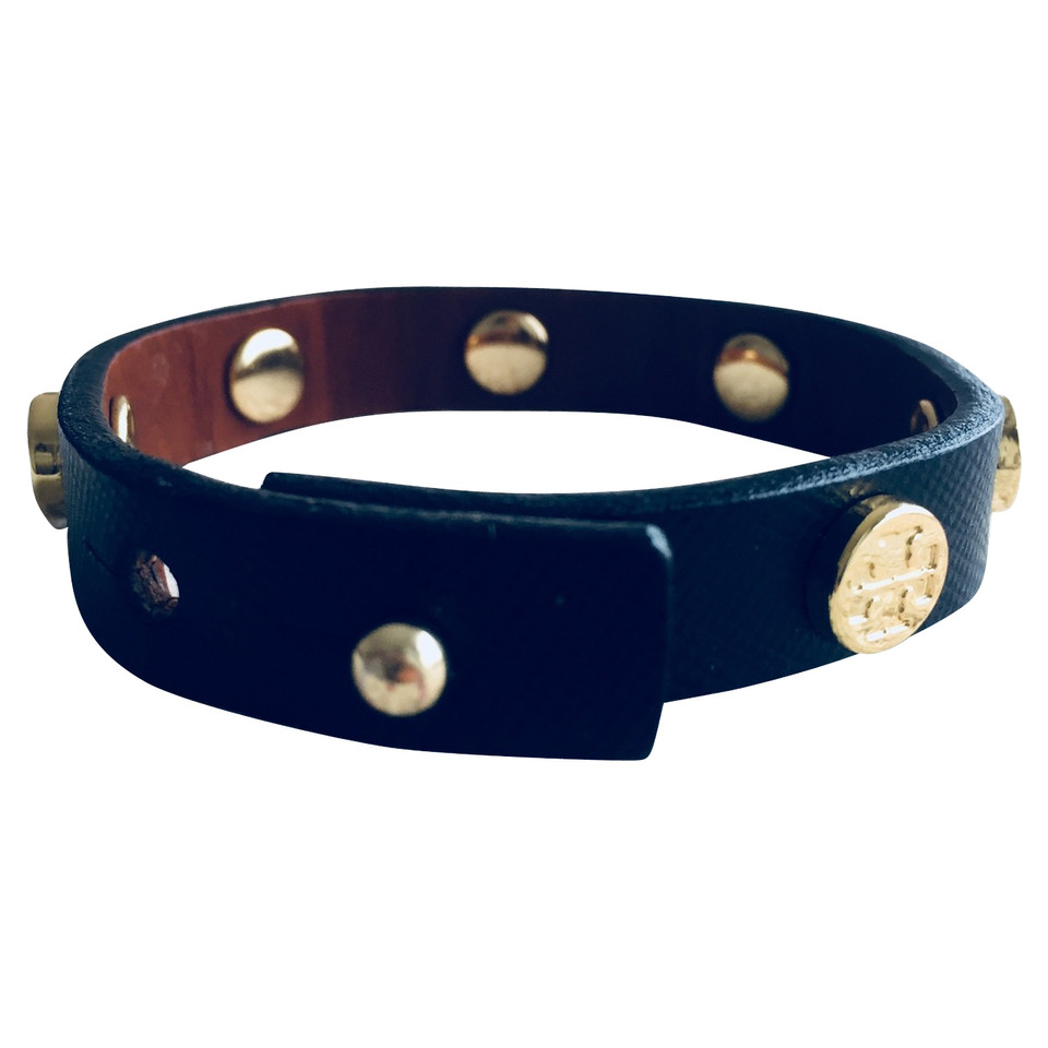 Tory Burch "Logo Stud Wrap Bracelet"