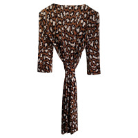 Diane Von Furstenberg Vestito a portafoglio stampa leopardo