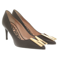 Moschino Pumps/Peeptoes Leer in Zwart