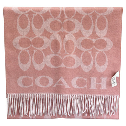 Coach Scarf/Shawl Wool in Pink