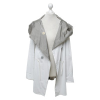 Giorgio Armani Jacke/Mantel aus Baumwolle in Weiß