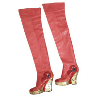 Chanel Stivali in Pelle in Rosso