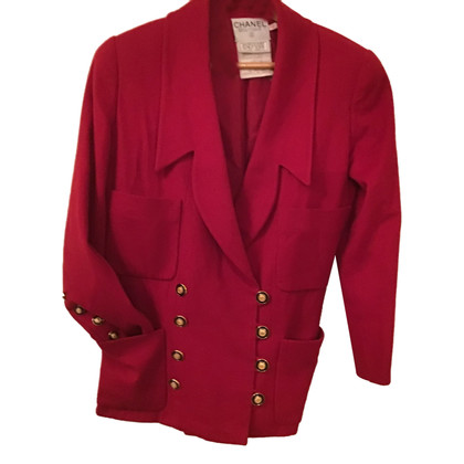 Chanel Blazer Wool in Red