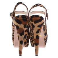 Prada Peep-toes de style léopard