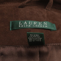 Ralph Lauren giacca di pelle scamosciata in marrone