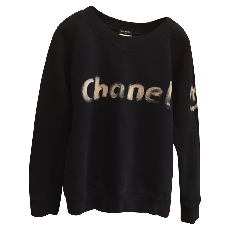 Chanel Oberteil aus Baumwolle in Blau