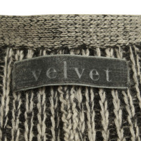 Velvet Strick-Cardigan in Schwarz/Weiß