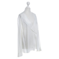 Hugo Boss Zijden blouse in crème wit