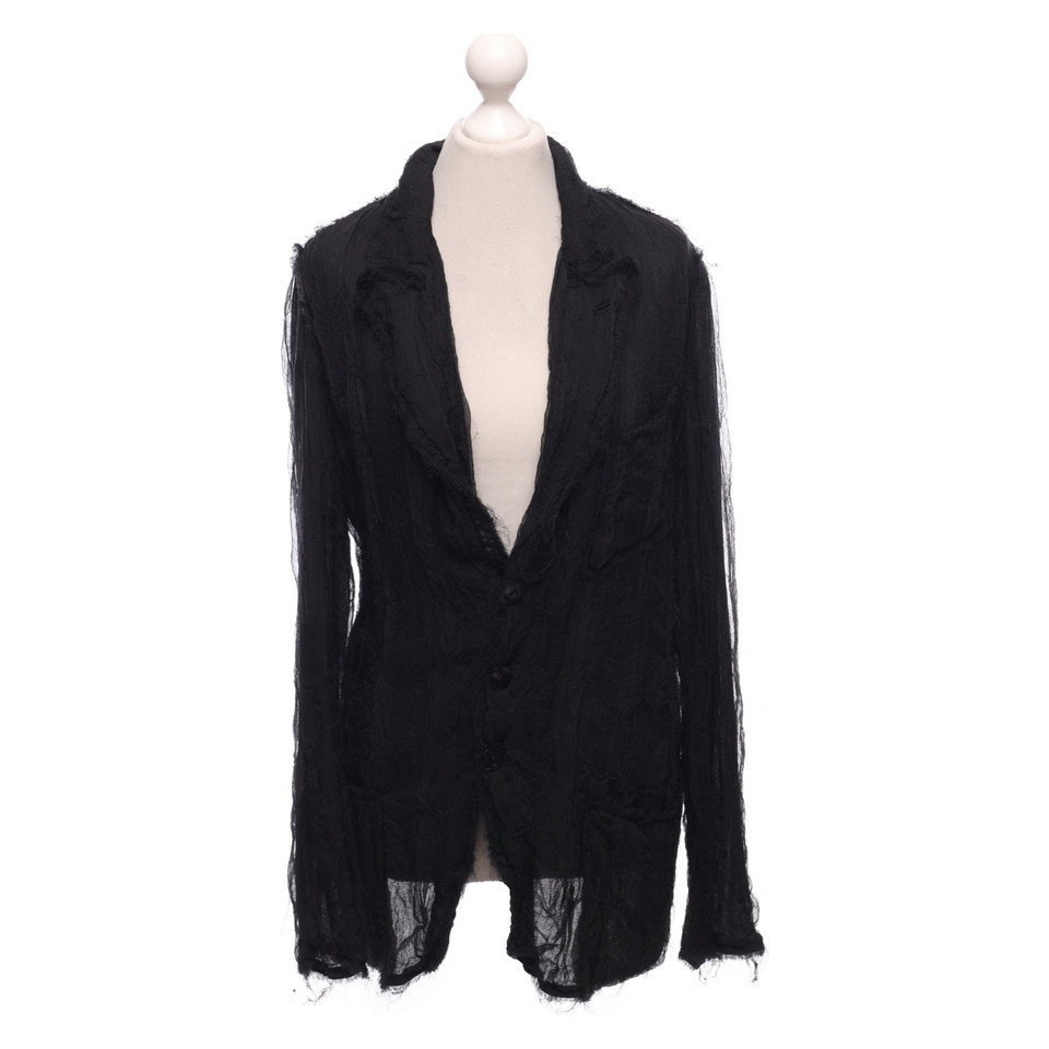 Jean Paul Gaultier Jacket/Coat Silk in Black