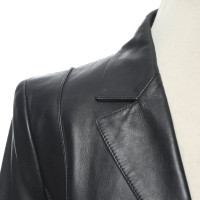 Rena Lange Jacke/Mantel aus Leder in Schwarz
