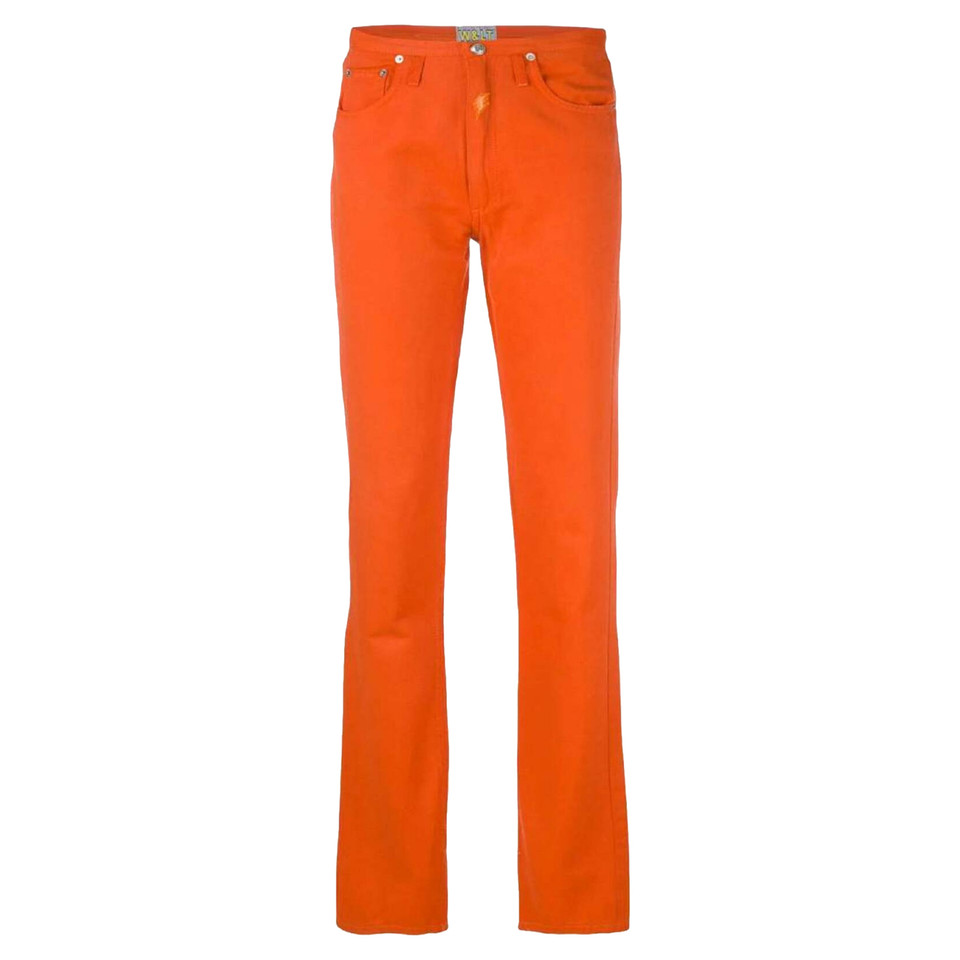 Walter Van Beirendonck Jeans in Cotone in Arancio