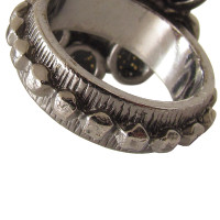 Chanel Ring - SPIKES & CC logo on metal dust