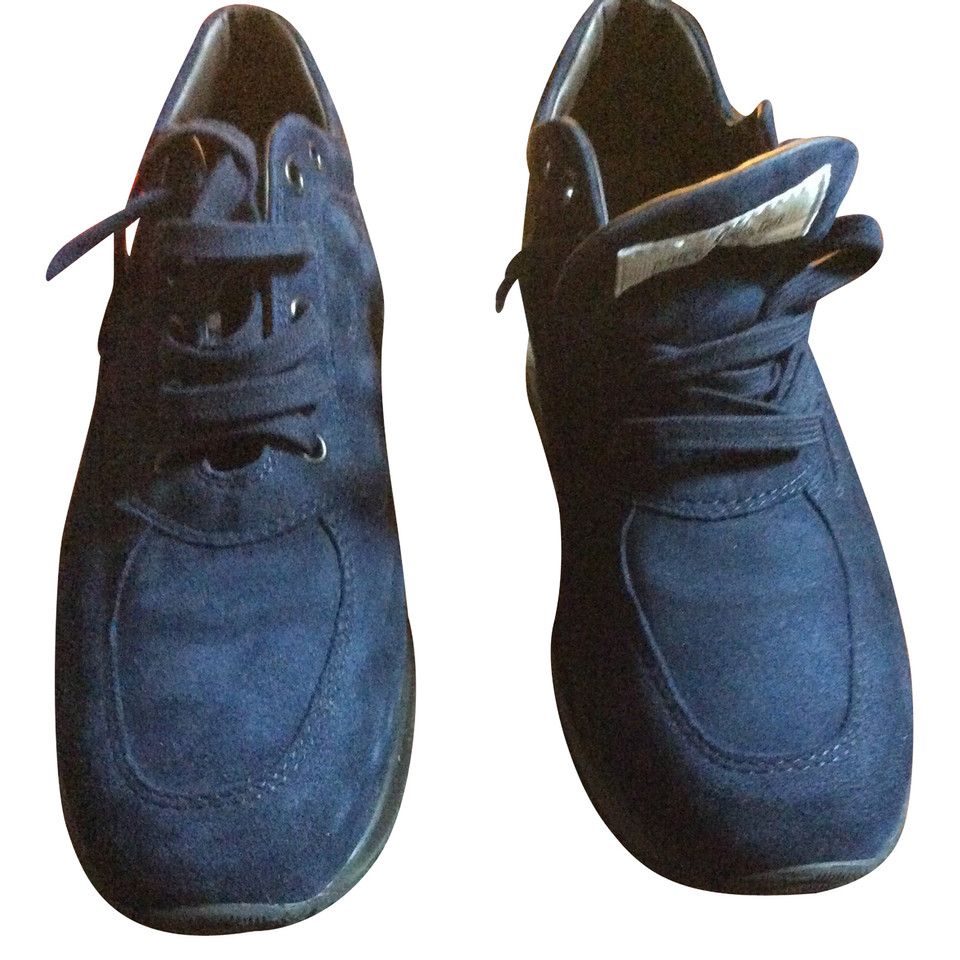 Hogan Chaussures à lacets en Daim en Bleu