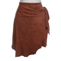 Moschino Cheap And Chic Suede Skirt in Brown