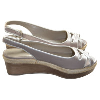 Sergio Rossi Wedges Leather in Taupe