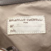 Brunello Cucinelli Schultertasche aus Wildleder