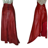 Christian Dior Skirt Leather in Bordeaux