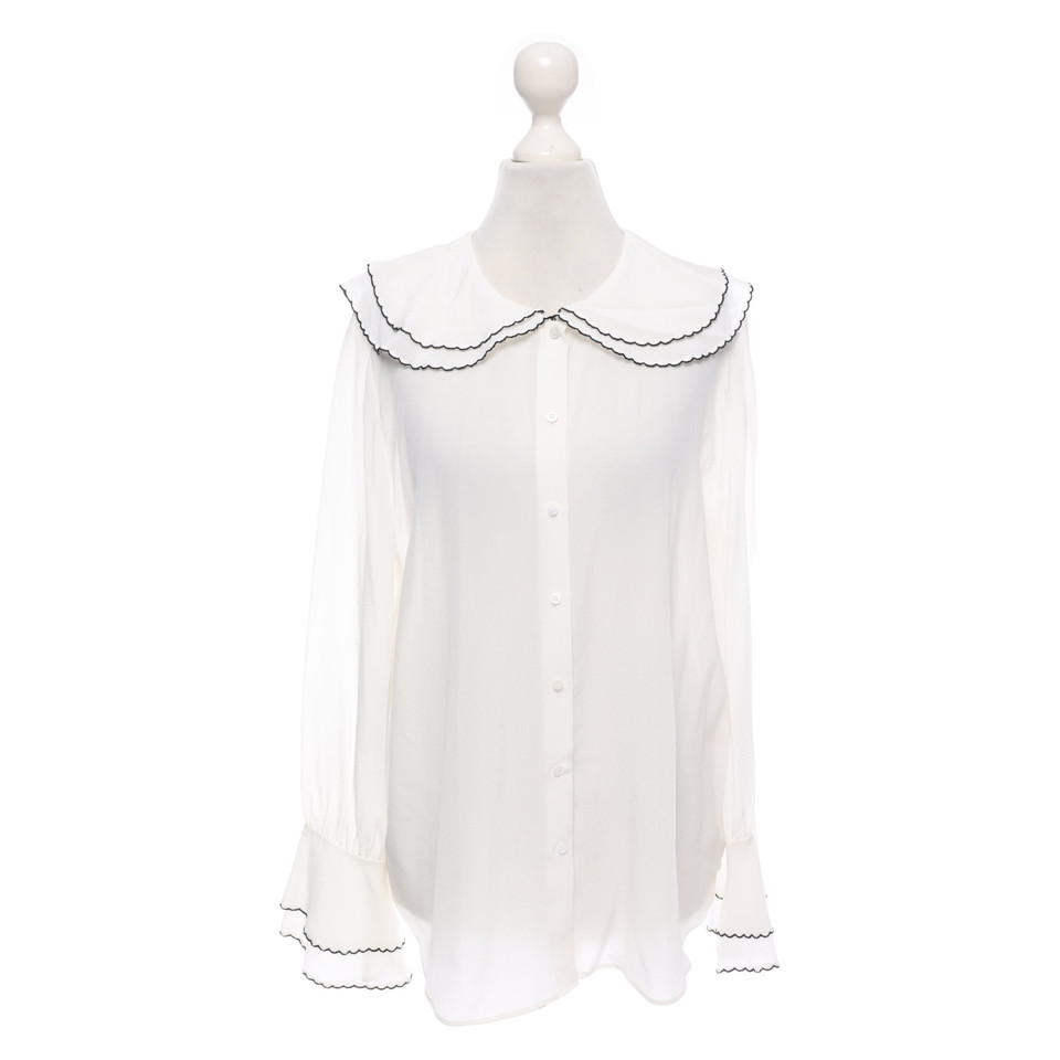 Massimo Dutti Top Silk in White