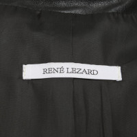 René Lezard Veste/Manteau en Cuir en Noir