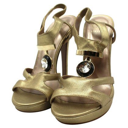 Versace Sandals Leather in Gold