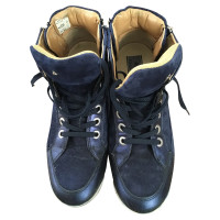 Cesare Paciotti Sneakers Leer in Blauw