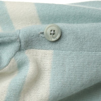 360 Sweater Cashmere maglione in luce blu / bianco