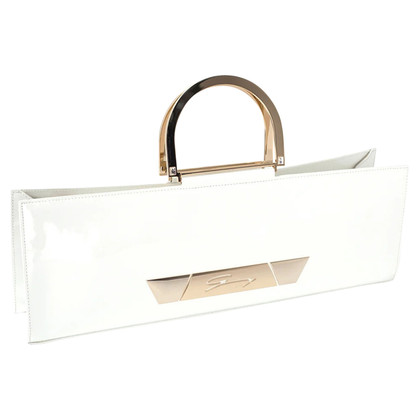 Genny Tote bag Patent leather in White