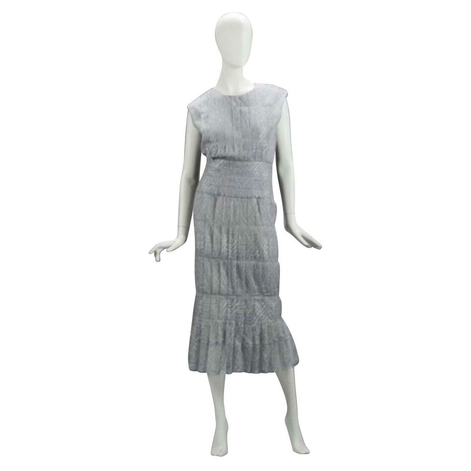 Chanel Kleid aus Seide in Silbern