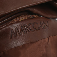 Marc Cain Veste en cuir marron