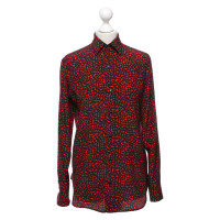 Saint Laurent Zijden blouse met patroon