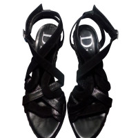 Christian Dior Chaussures compensées en Cuir en Noir