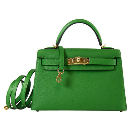 Hermès Kelly Bag 20 in Pelle in Verde