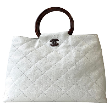 Chanel Handbag Leather in White
