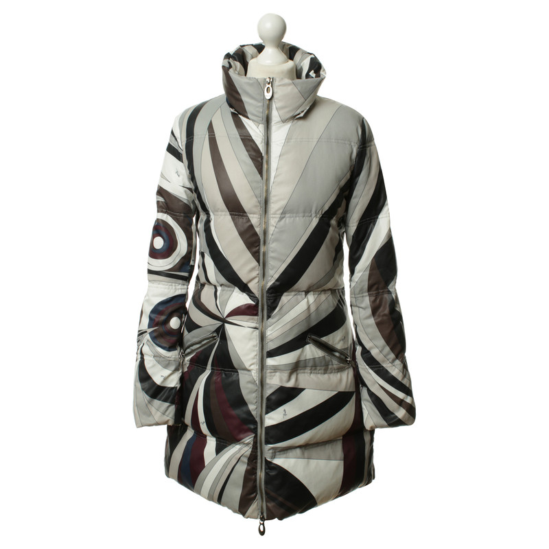 Emilio Pucci Gedessineerde jas in tinten van aarde