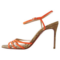 Christian Louboutin Sandals Patent leather in Orange