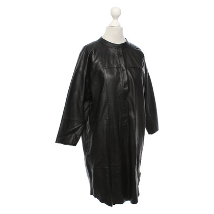 Set Robe en Cuir en Noir