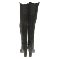 Stuart Weitzman Bottes en Daim en Gris