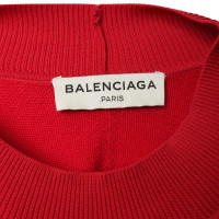 Balenciaga Fine knit dress in red