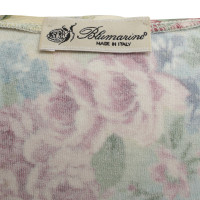 Blumarine Veste avec un motif floral en tricot de soie