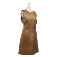 Victoria By Victoria Beckham Gold colored shift dress