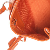 Prada Lederhandtasche in Orange
