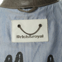 Rich & Royal Giacca di pelle in Taupe 