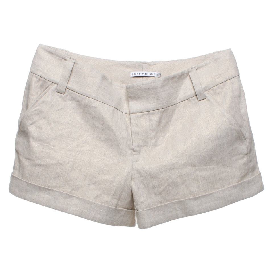 Alice + Olivia Shorts in beige / goud