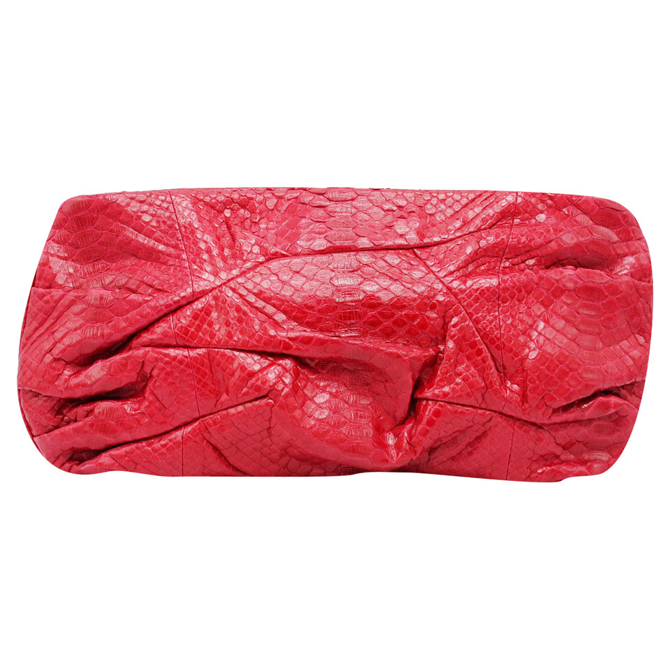 Zagliani Clutch aus Leder in Rot