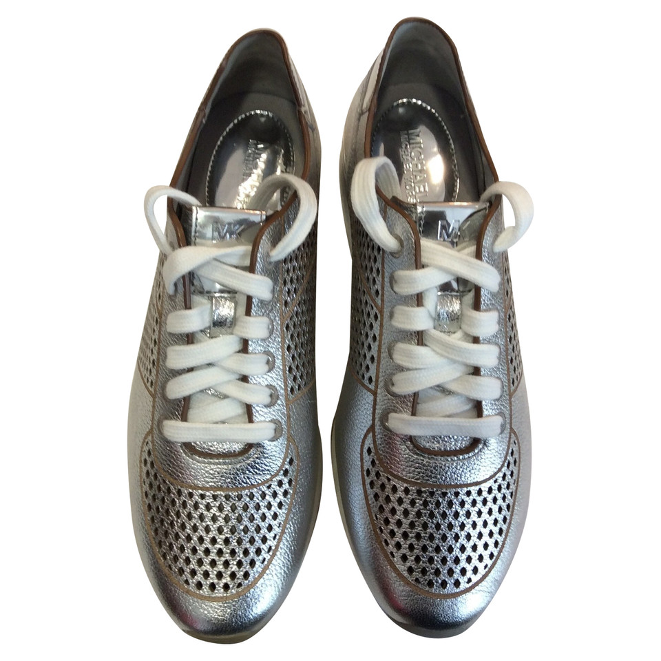 Michael Kors Trainers Leather in Silvery