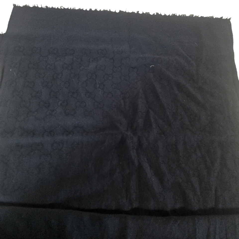 Gucci Schal/Tuch aus Wolle in Schwarz