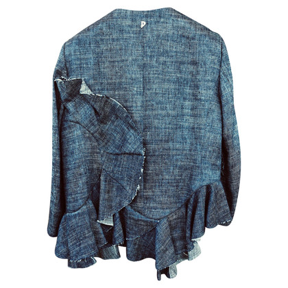 Dondup Jacke/Mantel aus Leinen in Blau