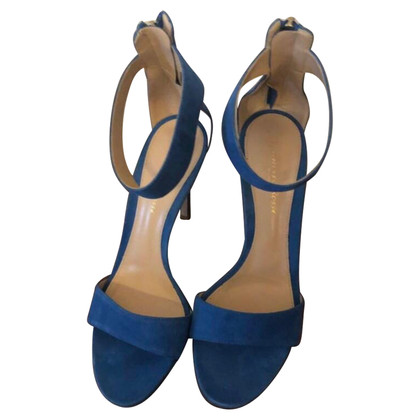Gianvito Rossi Wedges Suede in Blue