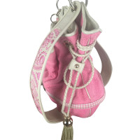 Lancel Umhängetasche aus Baumwolle in Rosa / Pink
